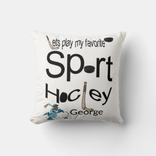 Throw Pillow Hockey Sports