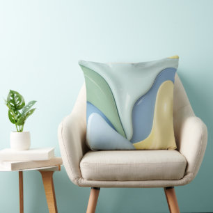 Throw pillow in stylish abstract graphic
