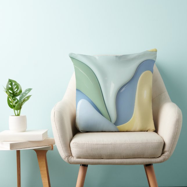 Throw pillow in stylish abstract graphic (Chair)