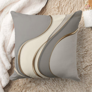 Throw pillow in stylish abstract graphic