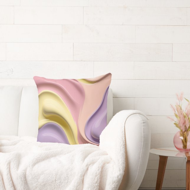 Throw pillow in stylish abstract graphic (Couch)