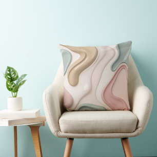 Throw pillow in stylish abstract graphic