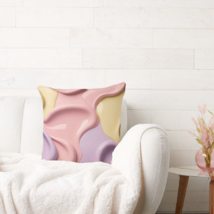 Throw pillow in stylish abstract graphic