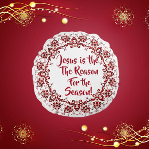Throw Pillow Jesus is the Reason for the Season