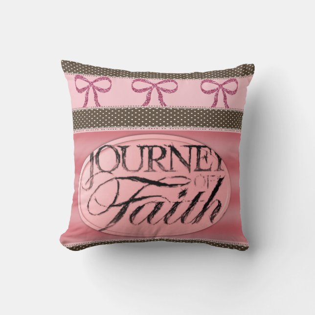 throw pillow Journey of Faith (Front)