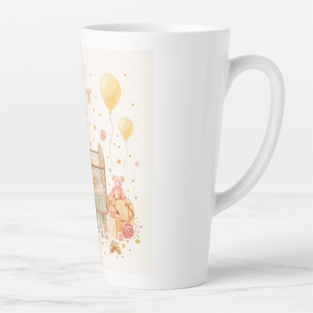 Throw Pillow Latte Mug (Right)