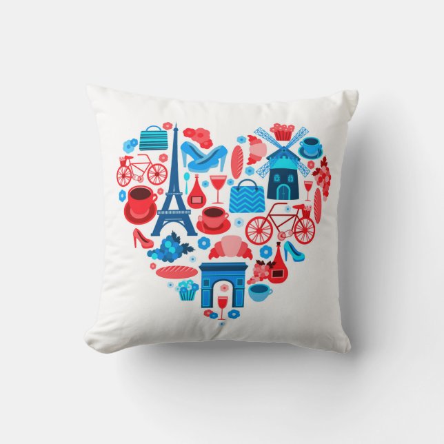 Throw Pillow-Love Paris Cushion (Front)