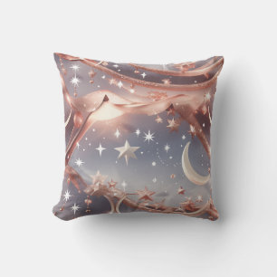Throw Pillow – Luxury Marble White Celestial Moon