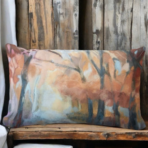 Throw Pillow modern landscape dusty orange,brown