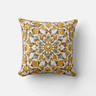 Throw Pillow, Moroccan zellige Cushion