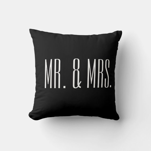 Throw Pillow Mr. & Mrs. (Front)