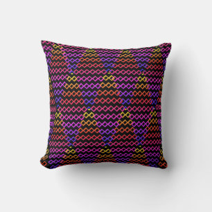 Throw Pillow Multicolore Rhombus 