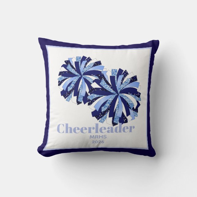 Throw Pillow Personalised Cheer Poms (Front)