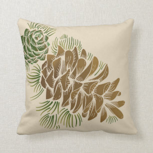 Throw Pillow-Pinecones Cushion