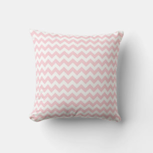 Throw Pillow/Pink and White Chevron Cushion