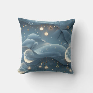 Throw Pillow - Powder Blue Celestial Moon