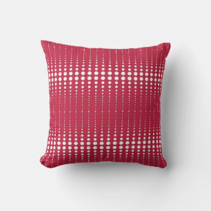 Throw Pillow, Red polka dot , polka dot, retro Cushion