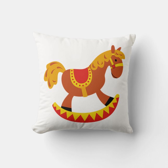 Throw Pillow/Rocking Horse Cushion (Front)