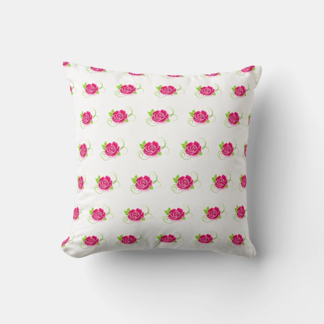 Throw Pillow/Roses Throw Pillow (Front)