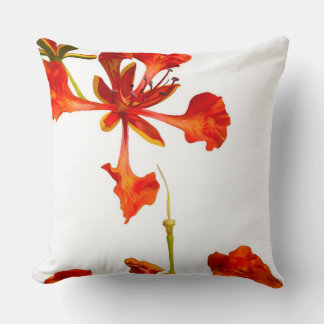 Throw Pillow Royal Poinciana Flower