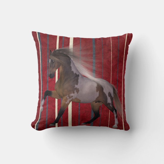 Throw pillow running horse (Front)