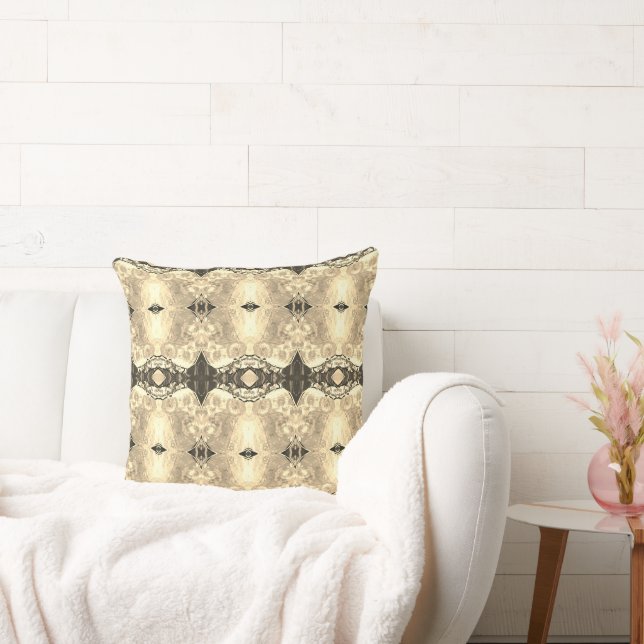 Throw Pillow - Sepia Diamond  (Couch)