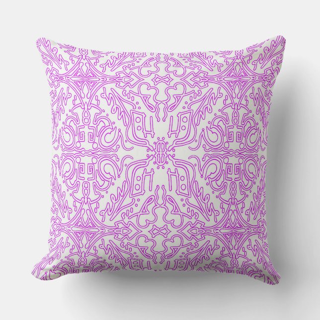 Throw Pillow Soft Pink Dream Mandala pattern (Front)