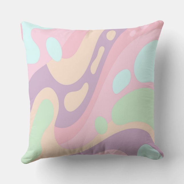 Throw Pillow Spring Pastel (Back)