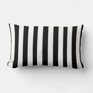 Throw Pillow Stripe Black White