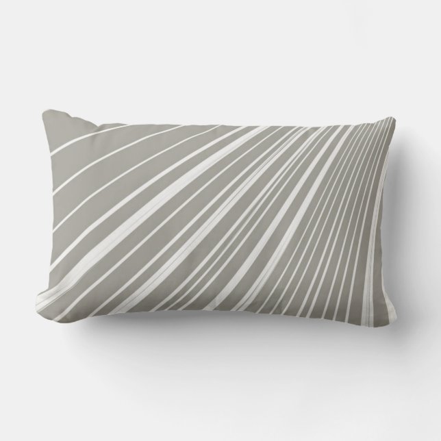 Throw Pillow Stripe Grey White (Front)