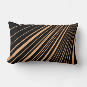 Throw Pillow Stripe Orange Black