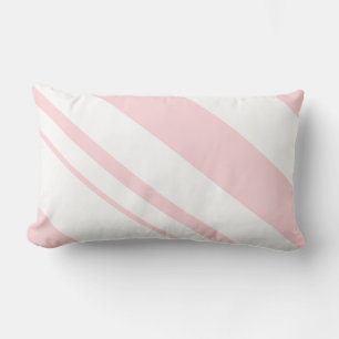 Throw Pillow Stripe Pink &White