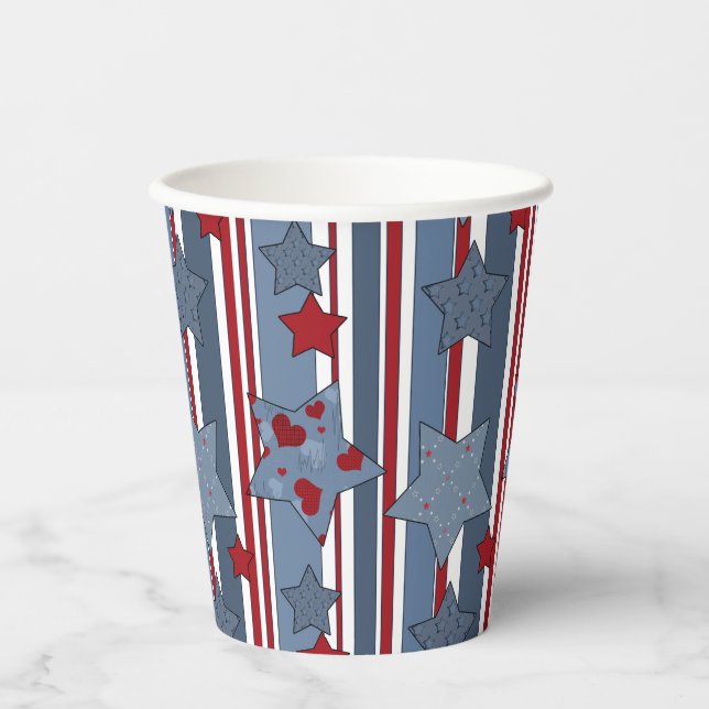 Throw Pillow Tapestry Paper Cups (Front)