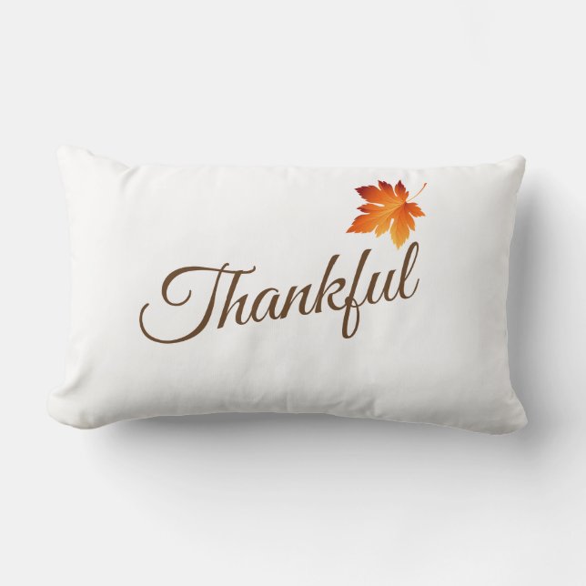 Throw Pillow-Thankful Lumbar Cushion (Front)