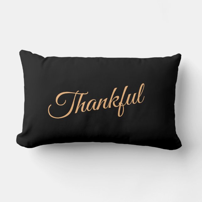 Throw Pillow-Thankful Lumbar Cushion (Front)