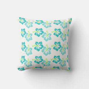 Throw Pillow-Tropical Flowers Cushion