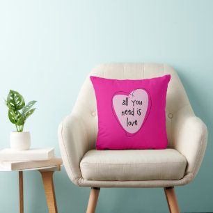 Throw Pillow Valentine's Day All you need is LOVE 