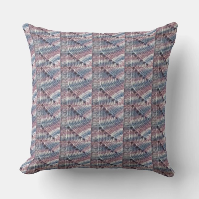 Throw Pillow -  Variegated Knit Pattern (Front)