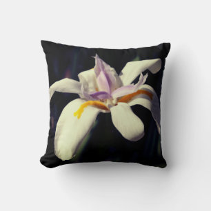 Throw Pillow White and Purple Lily 