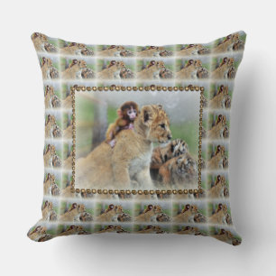 Throw Pillow/White Tiger Cushion
