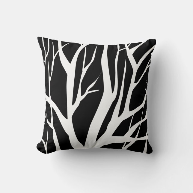 Throw Pillow-Winter Tree Cushion (Front)