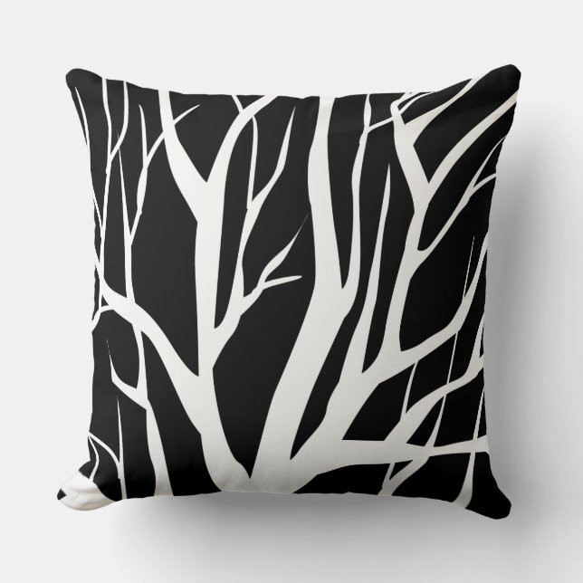Throw Pillow-Winter Tree Cushion (Front)