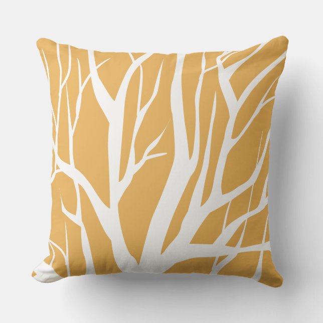 Throw Pillow-Winter Tree Cushion (Front)