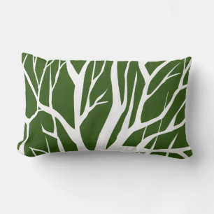 Throw Pillow-Winter Tree Lumbar Cushion