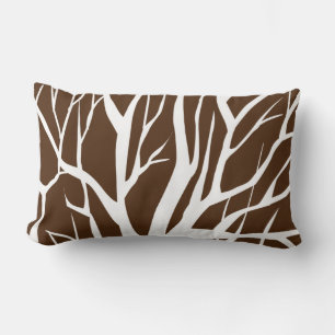 Throw Pillow-Winter Tree Lumbar Cushion