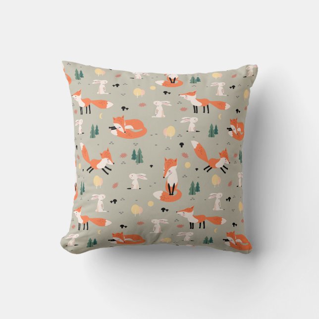 Throw Pillow with a modern design. (Front)