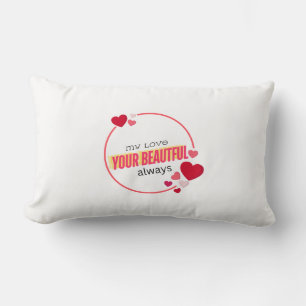Throw Pillow with an Elegant love design