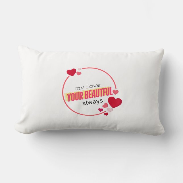 Throw Pillow with an Elegant  love design (Front)