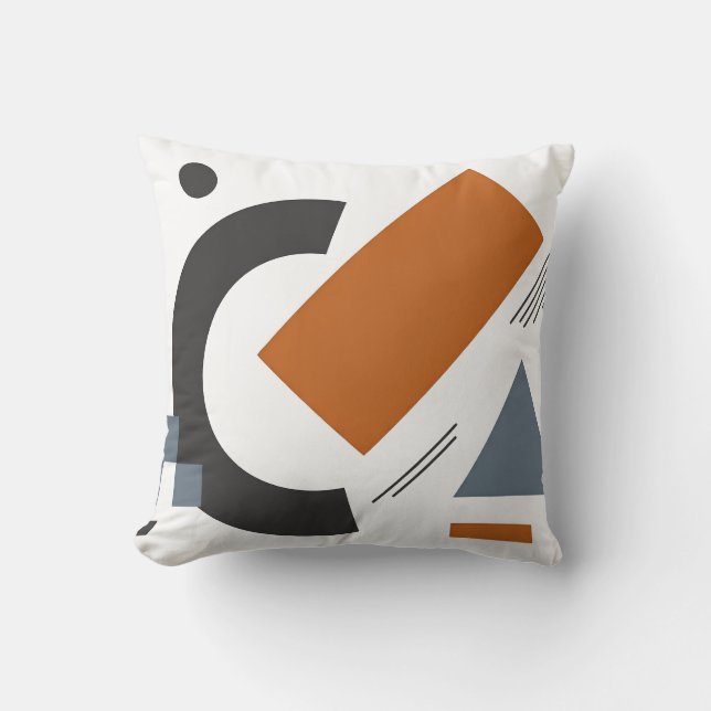 Throw Pillow with creative geometric art (Front)