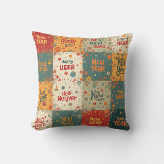Throw Pillow with expressing the New Year pattern